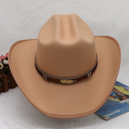 Tied Wide Brim Tweed Hat