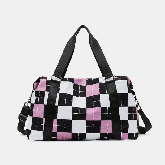 Oxford Cloth Plaid Travel Bag