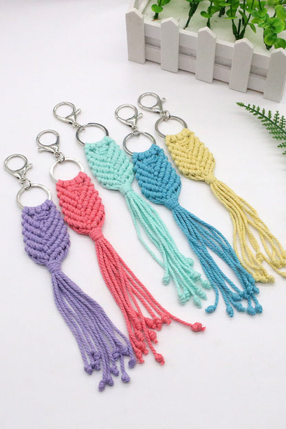 Assorted 4-Pack Handmade Fringe Keychain