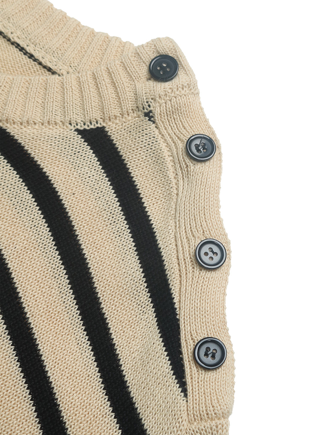 Striped Round Neck Long Sleeve Knit Top