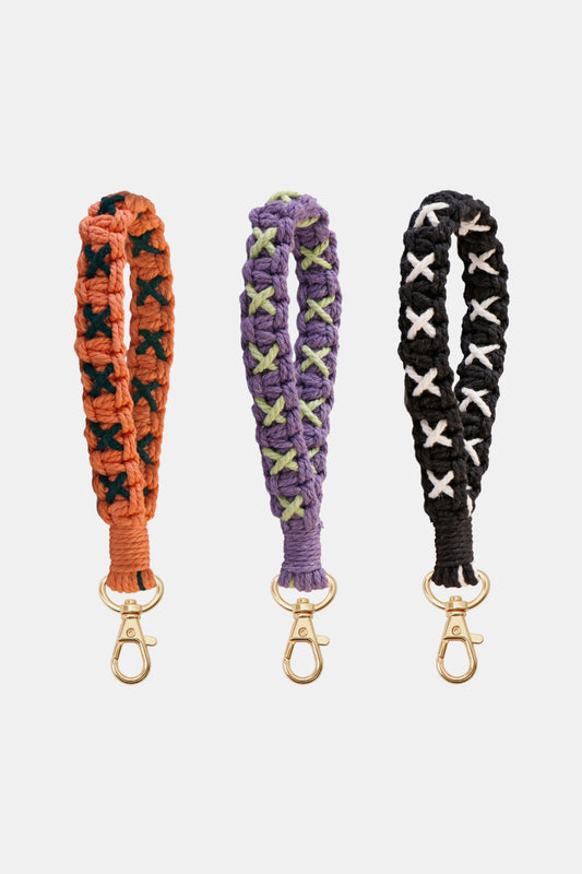 Contrast Macrame Key Chain