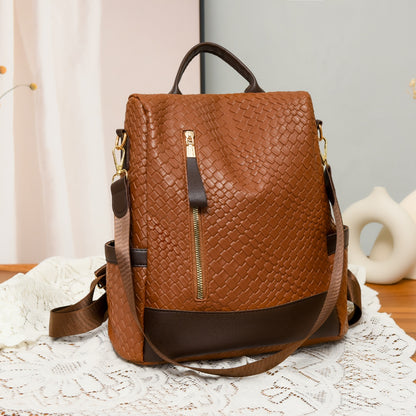 PU Leather Adjustable Straps Backpack Bag