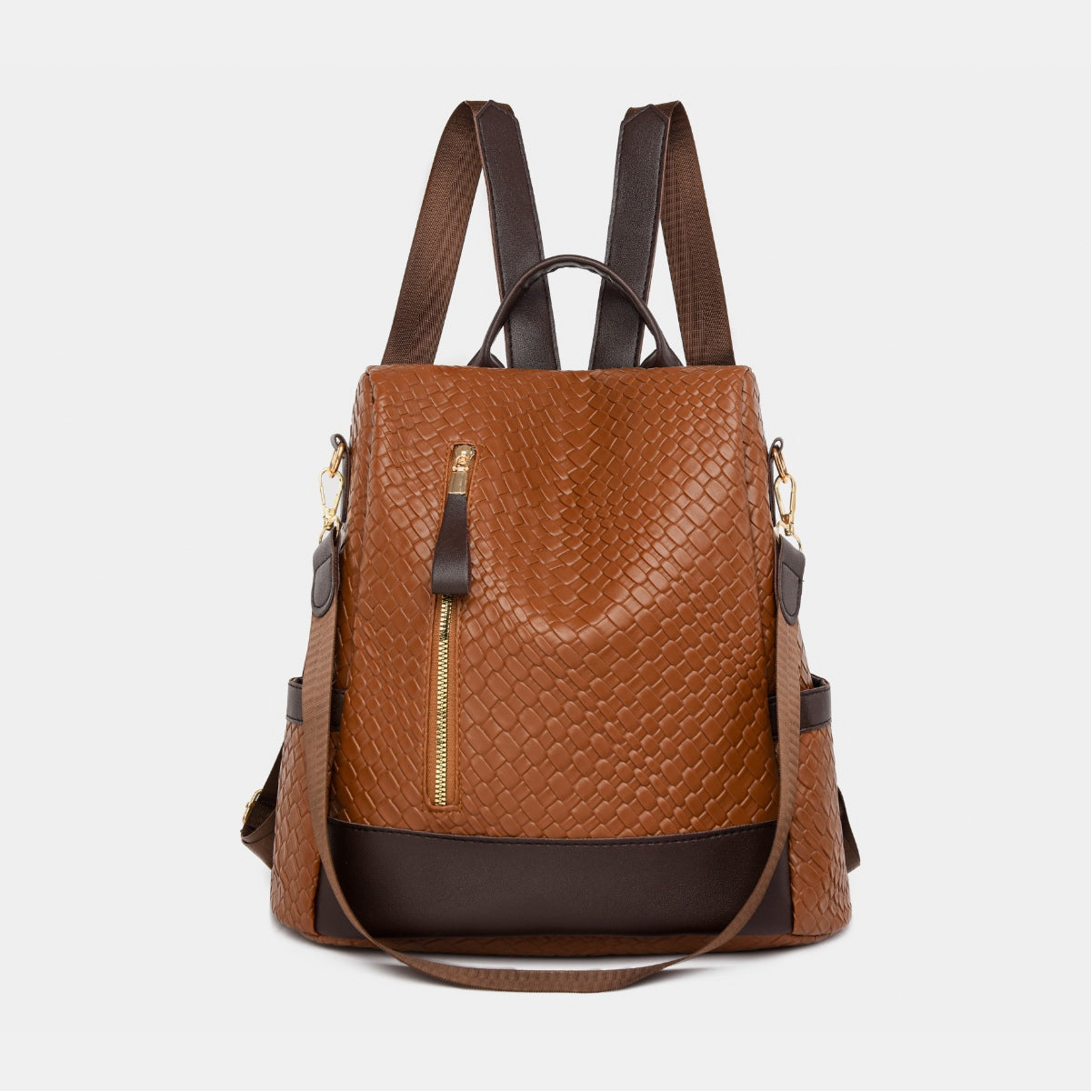 PU Leather Adjustable Straps Backpack Bag